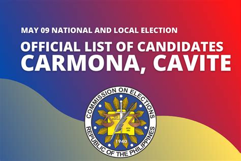 carmona nup|Halalan 2022 CARMONA, CAVITE Election Results .
